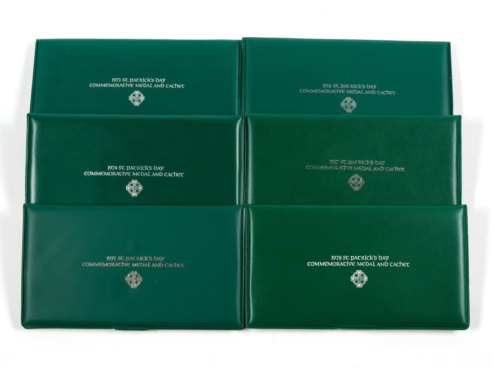 Six Pure Silver St. Patrick's Day Commemorative Medals: This is a series of coins issued by the Franklin Mint 1973 through 1978. Each coin is .999 fine and weighs 25 grams.