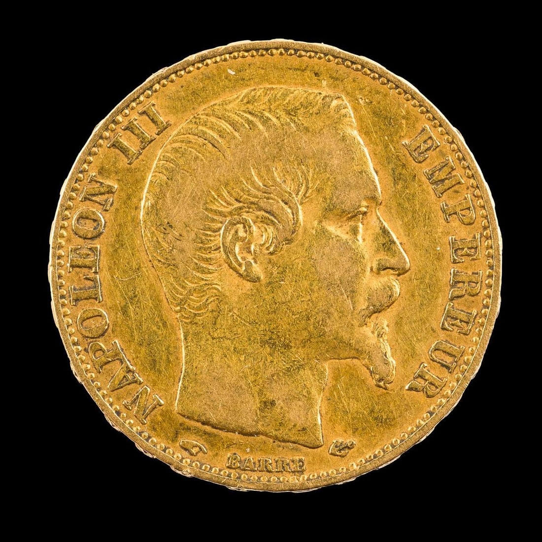 Twenty Francs Gold Coin 1867: 1867 A 20 Francs France in fine condition.