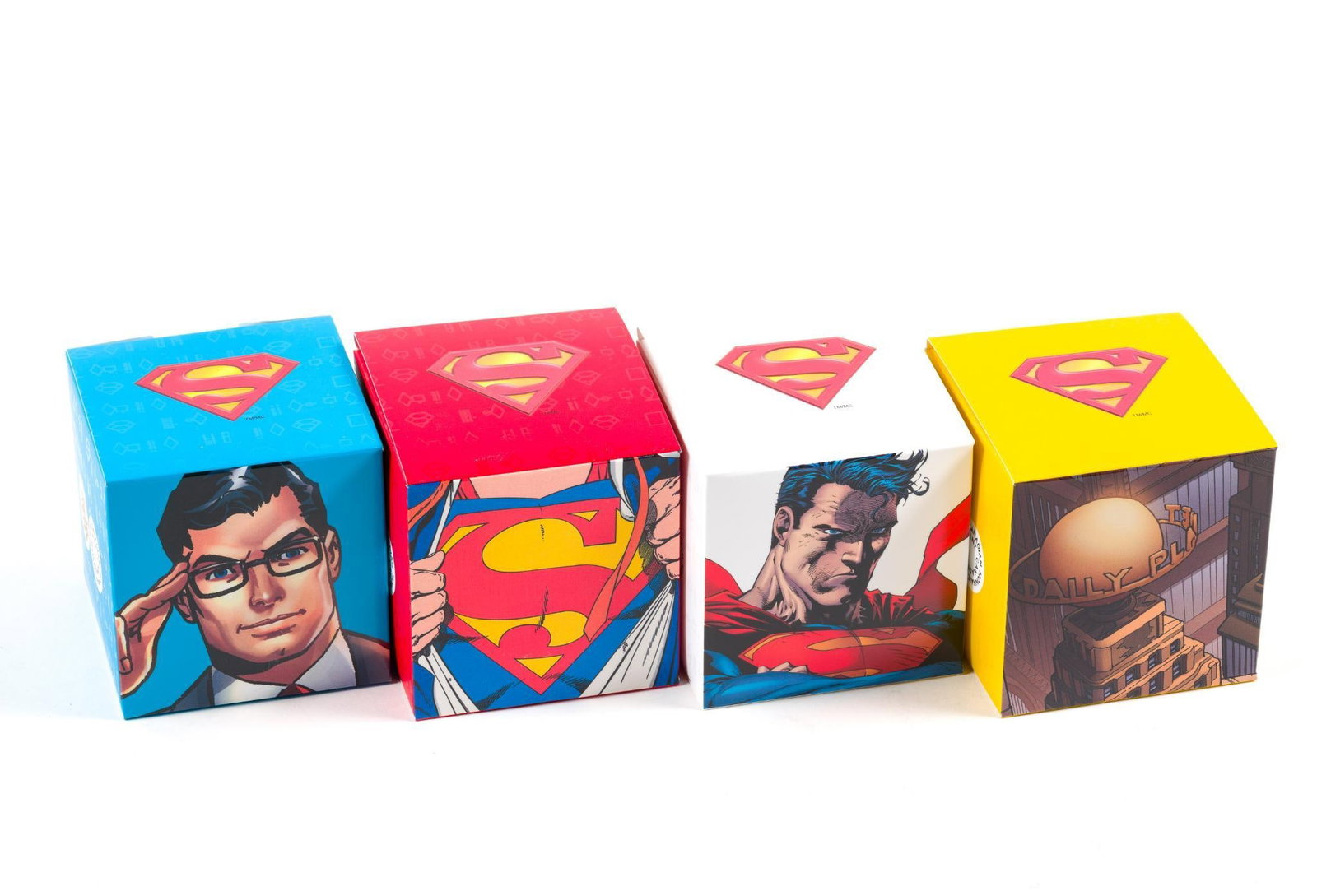 Four Superman Pure Silver Proof Commemorative Canada Coins 2013: The 2013 Superman series of The Royal Canadian Mint including Metropolis, Man Of Steel, The Shield, and Modern Day. Each are one troy ounce pure silver.