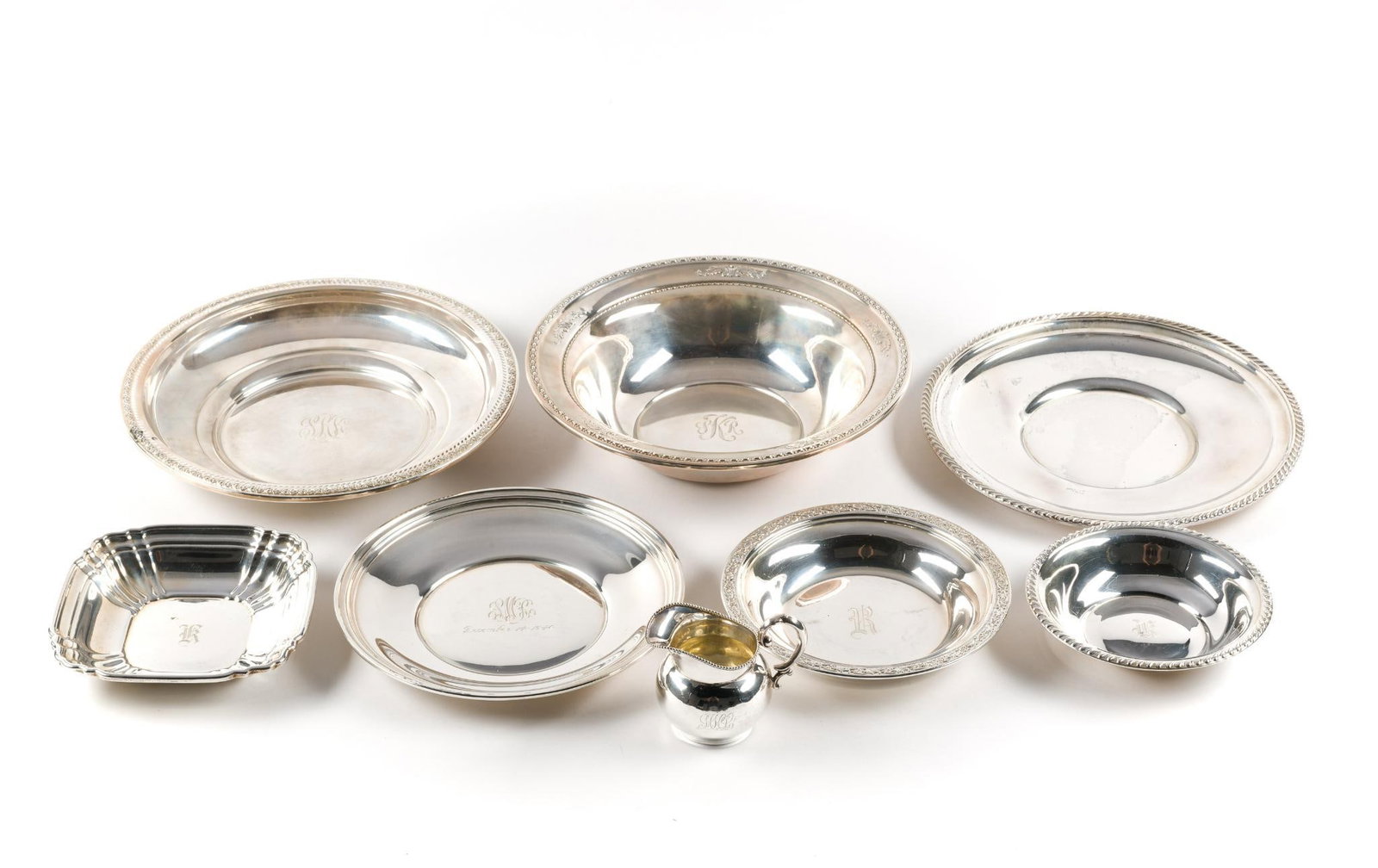 8 Pieces Sterling Silver Hollowware (1 of 5)