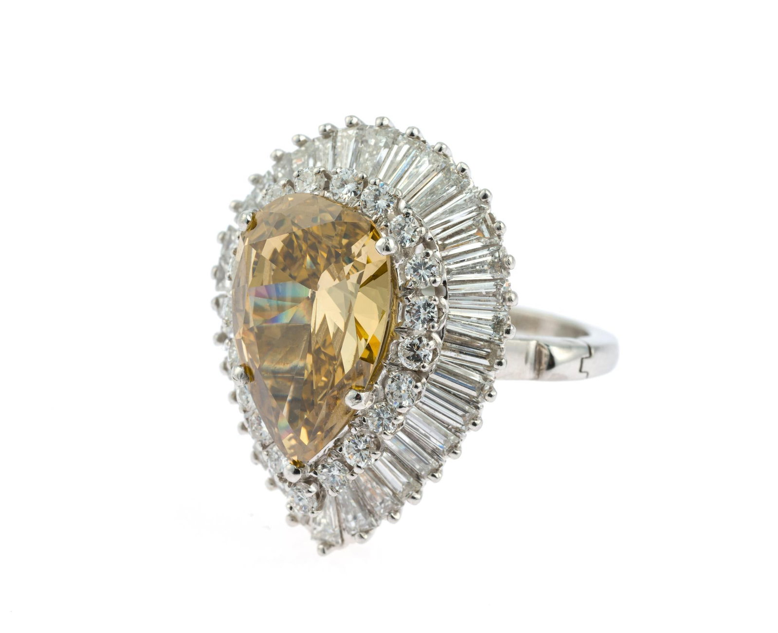 Platinum & 6.21 CTW Diamond Cocktail Ring Pendant - 3