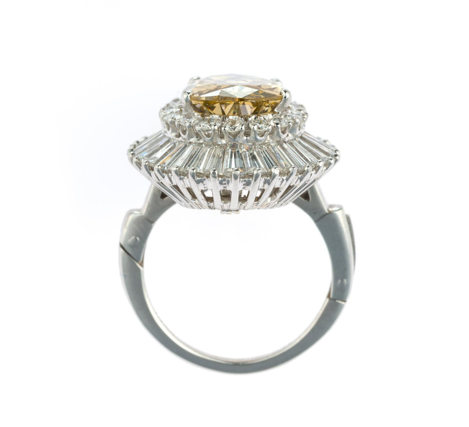 Platinum & 6.21 CTW Diamond Cocktail Ring Pendant - 4