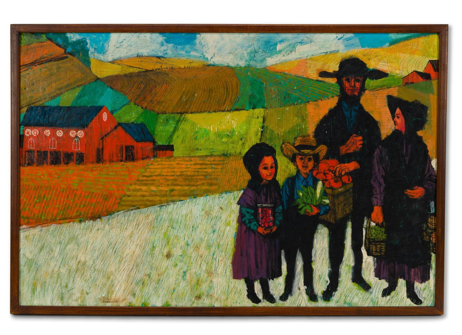 Robert Shore Acrylic on Board for Redbook Illustration: An original acrylic on board painting by Robert Shore 1924 - 2014. It is an illustration used for a Pennsylvania Dutch lifestyle article published in the February 1961 edition of the Redbook Magazine.