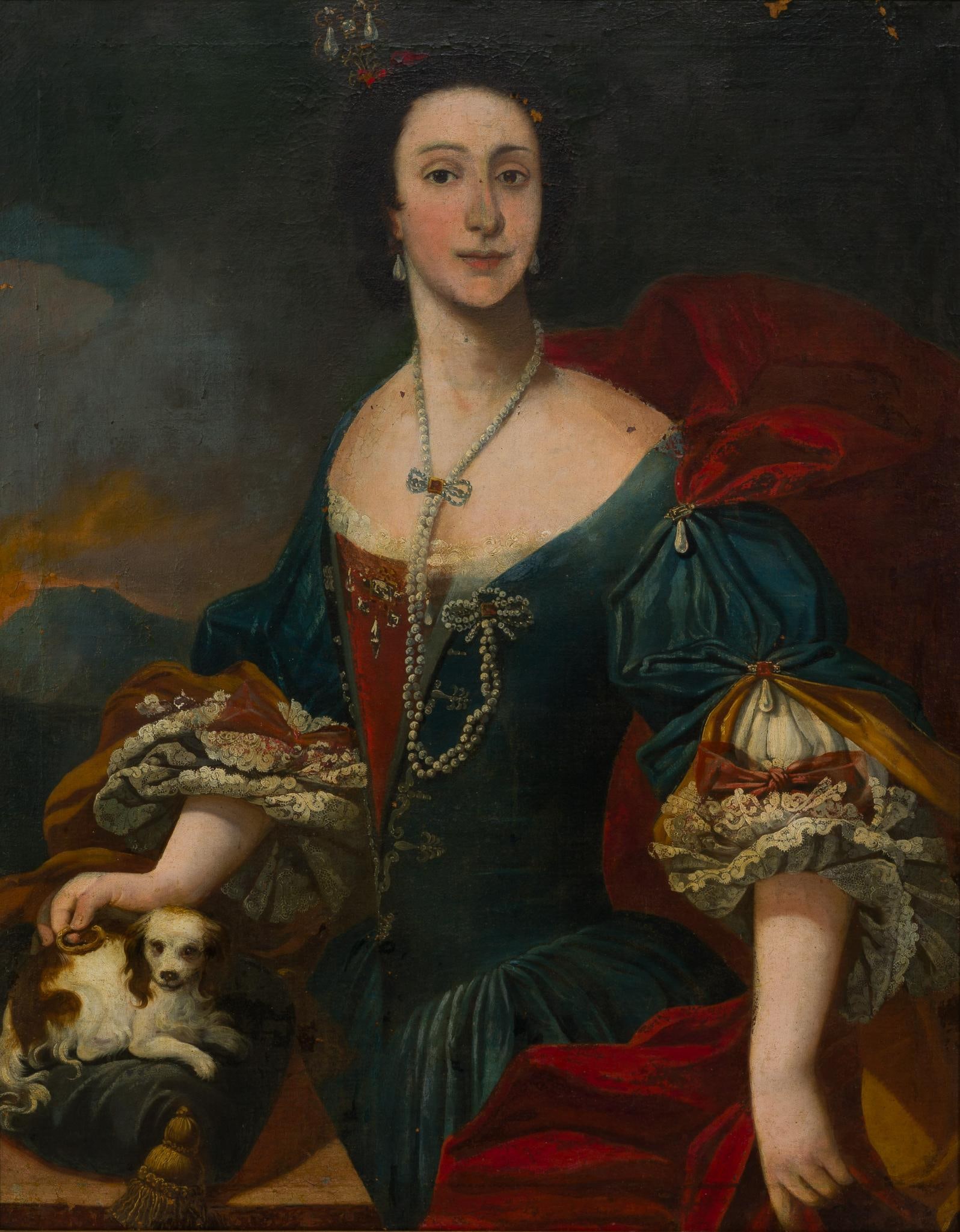 Antique Portrait Painting, Queen Anne of Great Britain (1 of 5)