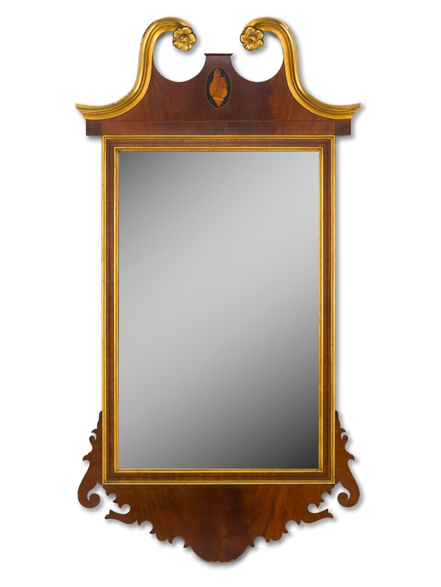 Federal Style Mahogany and Gilt Mirror (1 of 4)