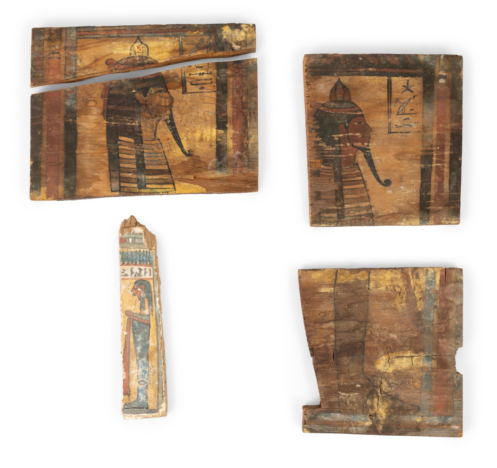 5 Egyptain Painted Wood Panels (1 of 6)