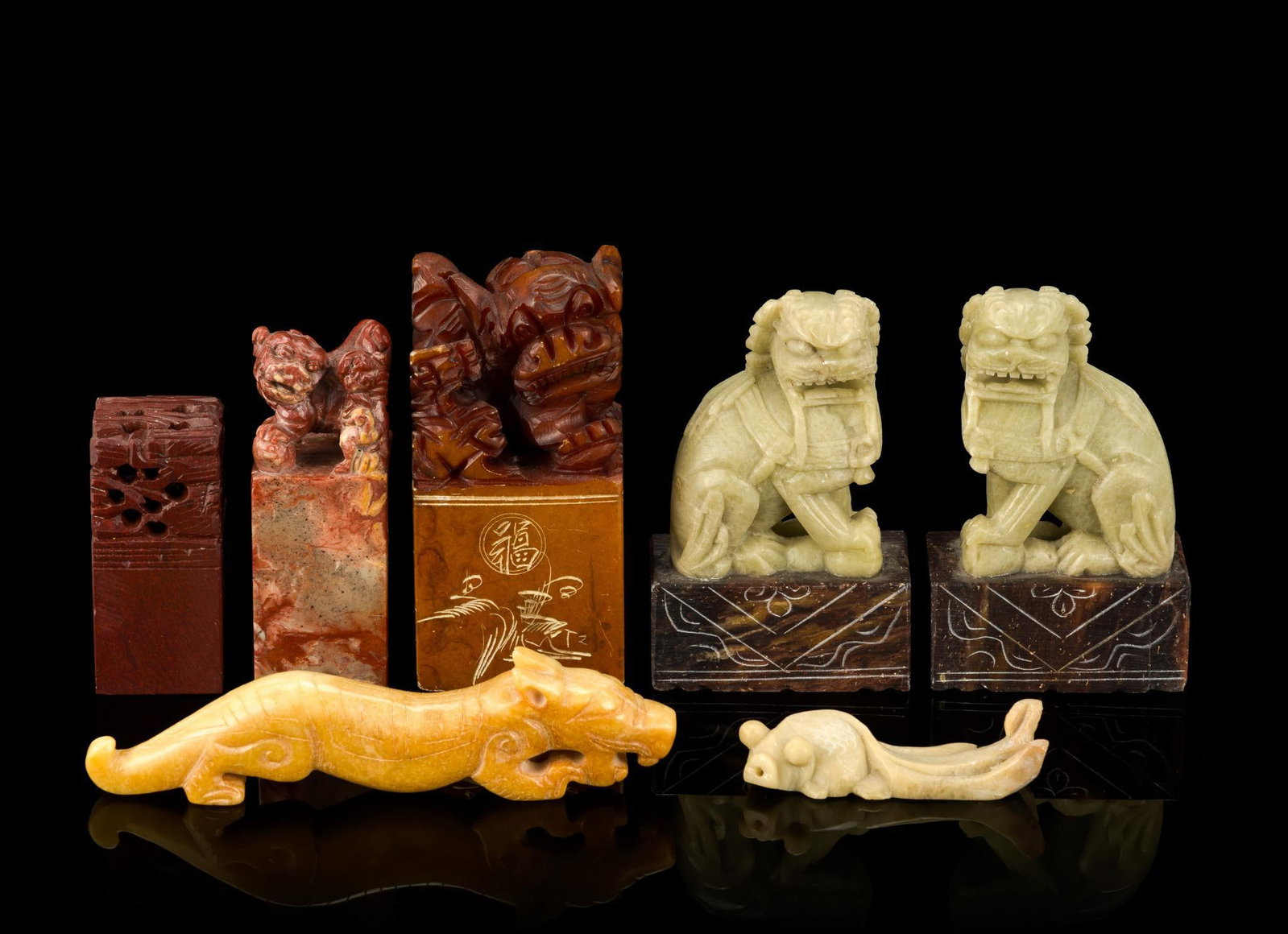 7 Chinese Carvings and Seals (1 of 9)