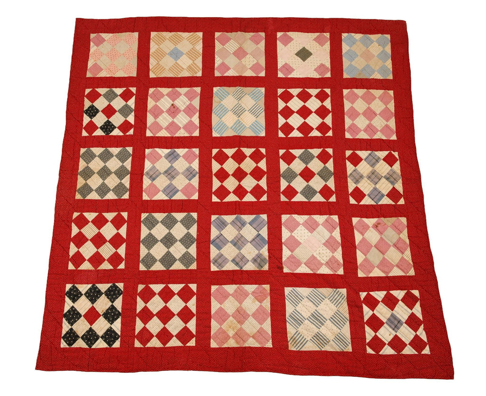 1880s Nine-Patch Variation Quilt (1 of 5)
