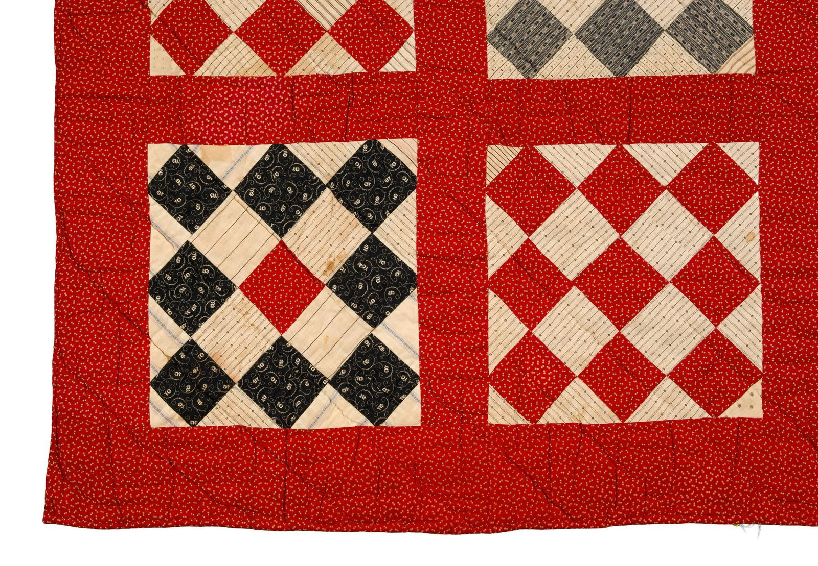 1880s Nine-Patch Variation Quilt - 2