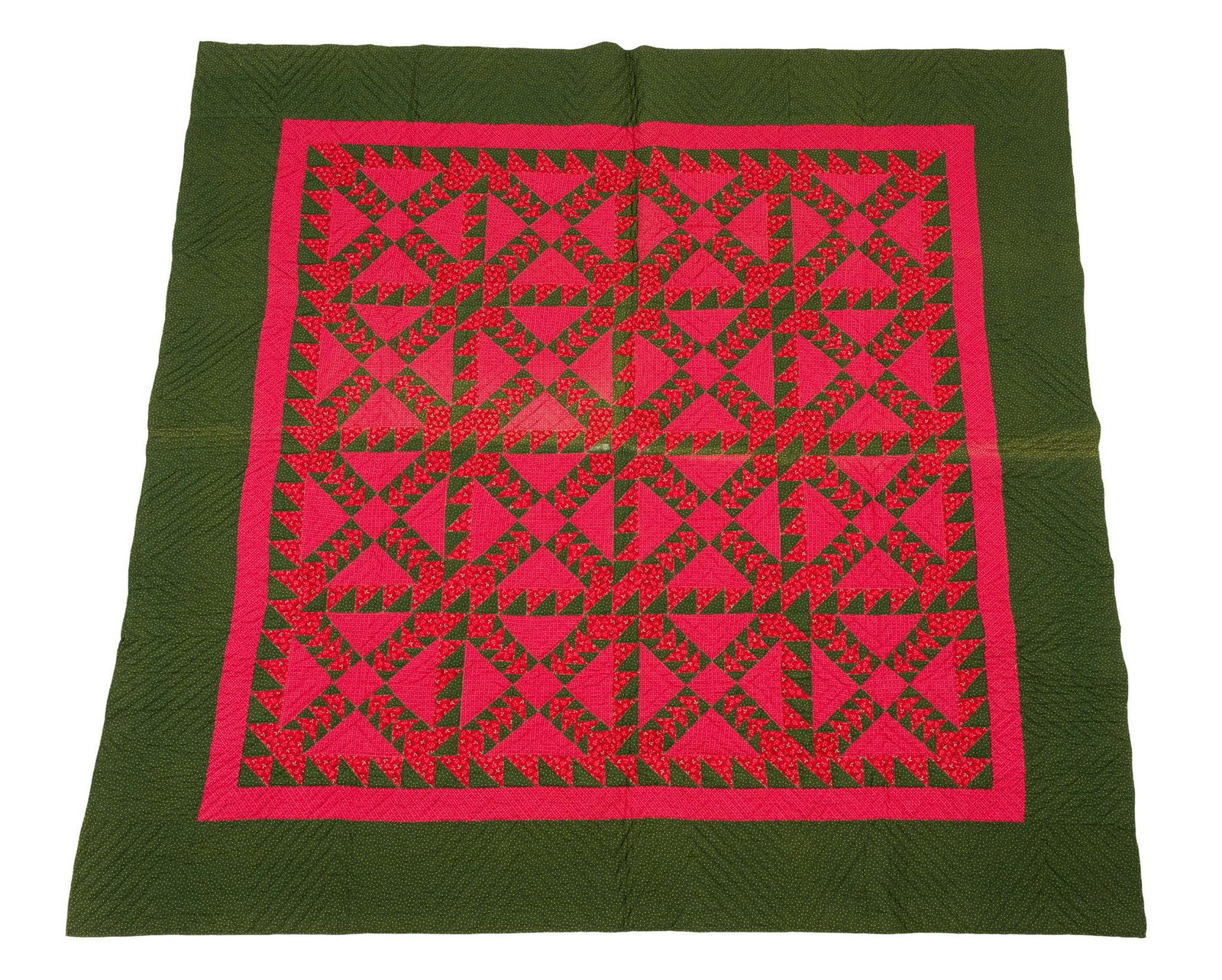 Early 20th C Prickly Pear/Indian Trail Quilt (1 of 5)