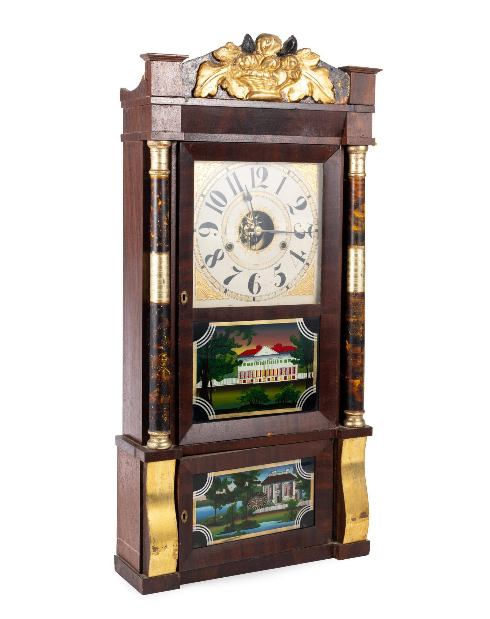 Antique New England Triple Decker Shelf Clock (1 of 9)