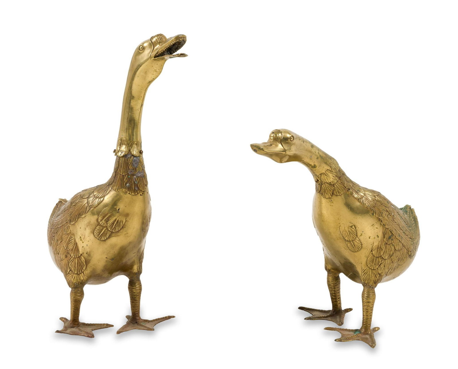 2 Brass Decorative Geese Sculptures (1 of 3)