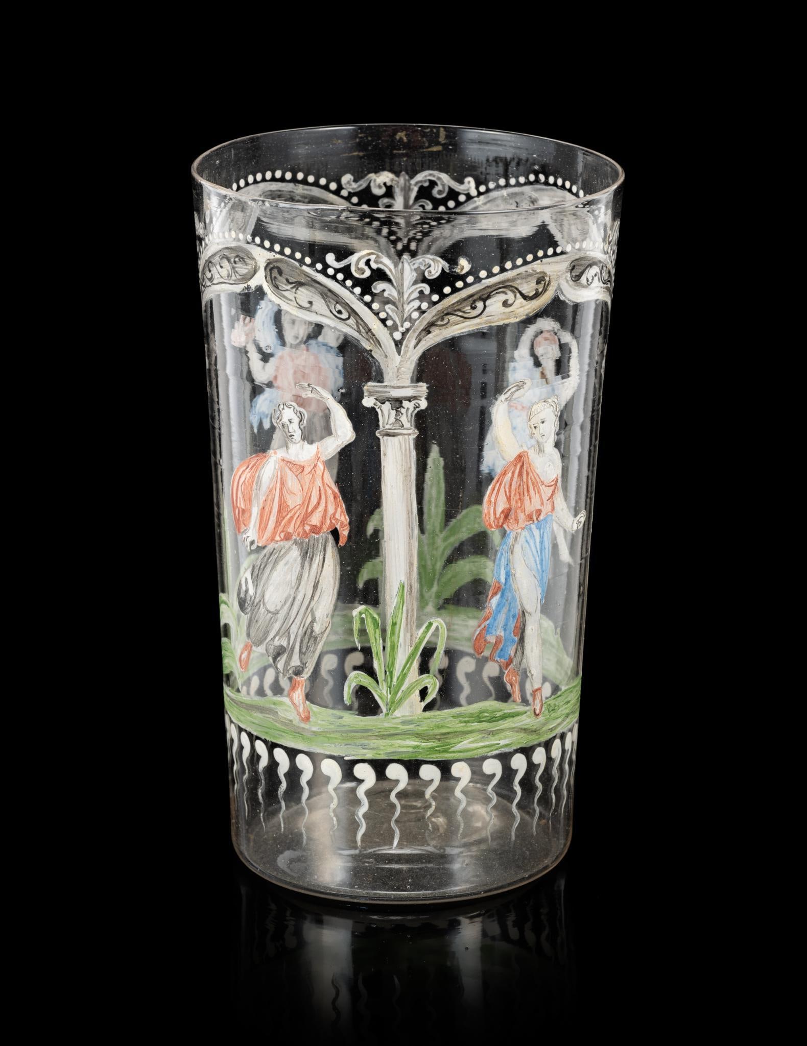 Steuben Painted Glass Presentation Beaker (1 of 3)