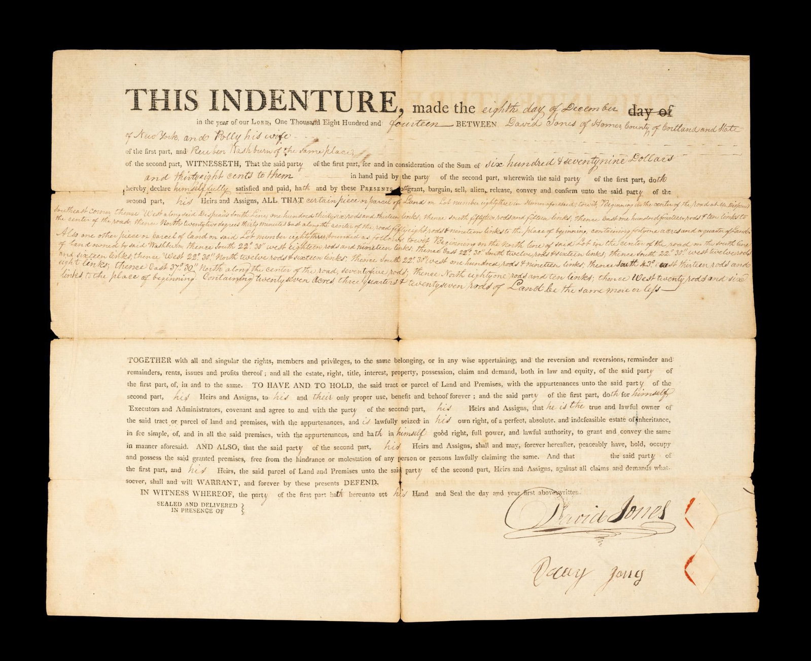 1814 Indenture Document (1 of 5)