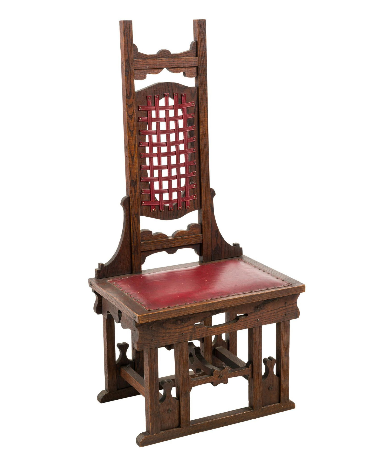 Arts & Crafts Oak Hall Chair (1 of 6)
