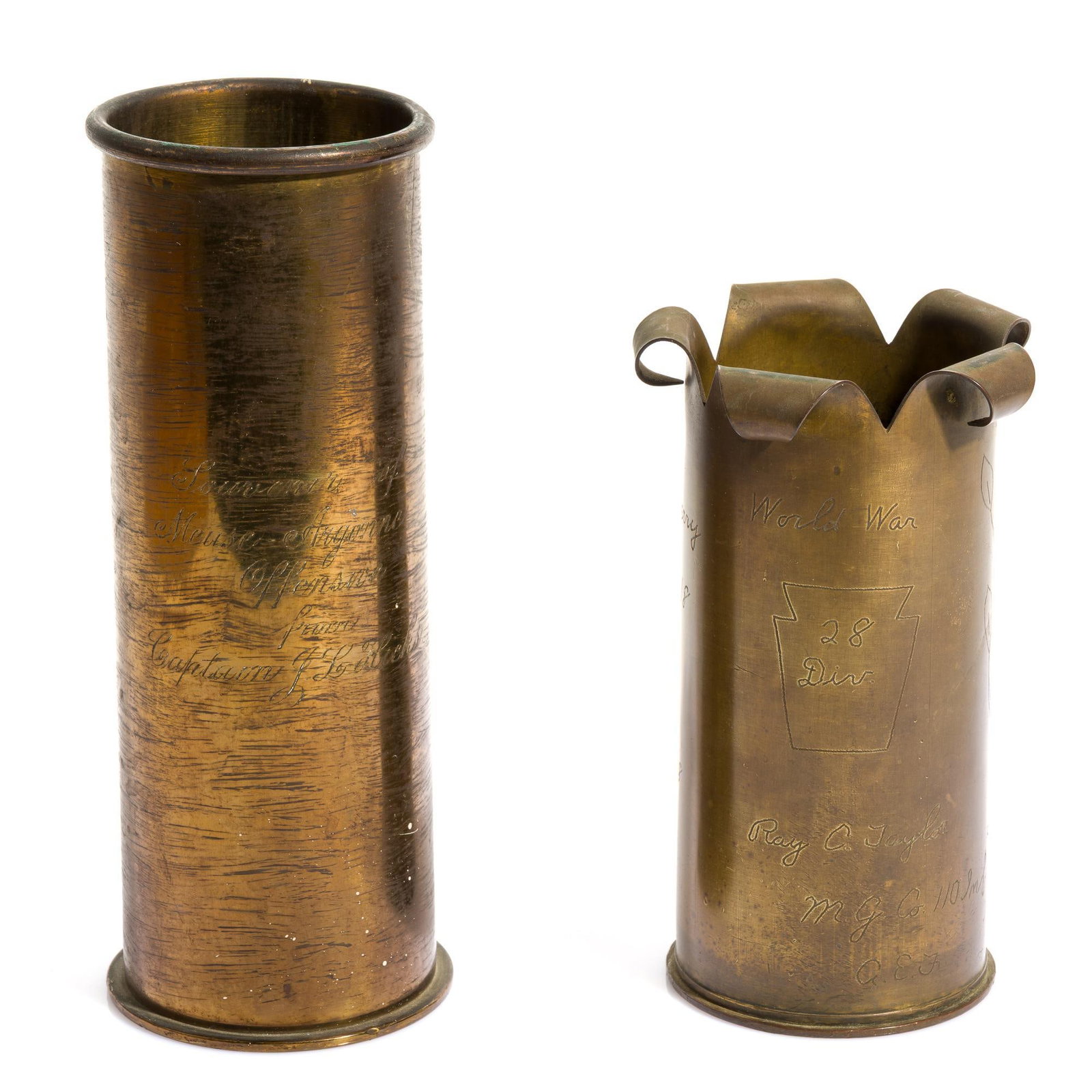2 WWI Trench Art Shells (1 of 6)