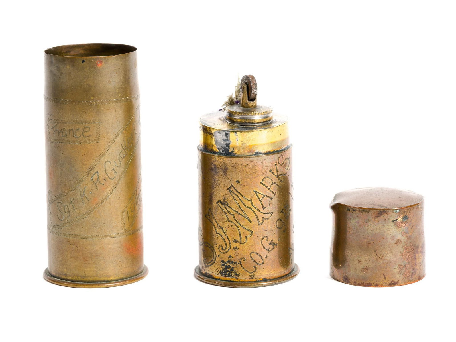 2 WWI Trench Art Shells (1 of 7)