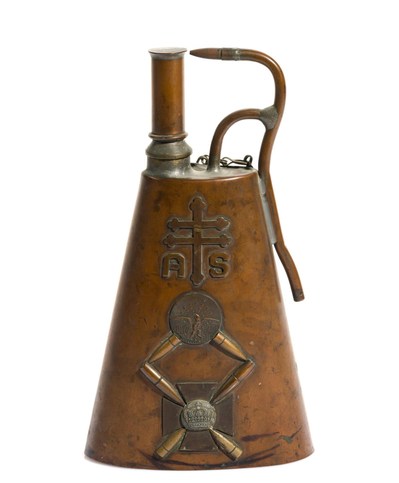 WWI Trench Art Blow Torch: Made by Charles G. Withers (1890-1957). Withers was a career plumber who learned the trade from his father with whom he partnered in the C.L. Withers & Son Plumbing and Heating Company, Spokane Washin
