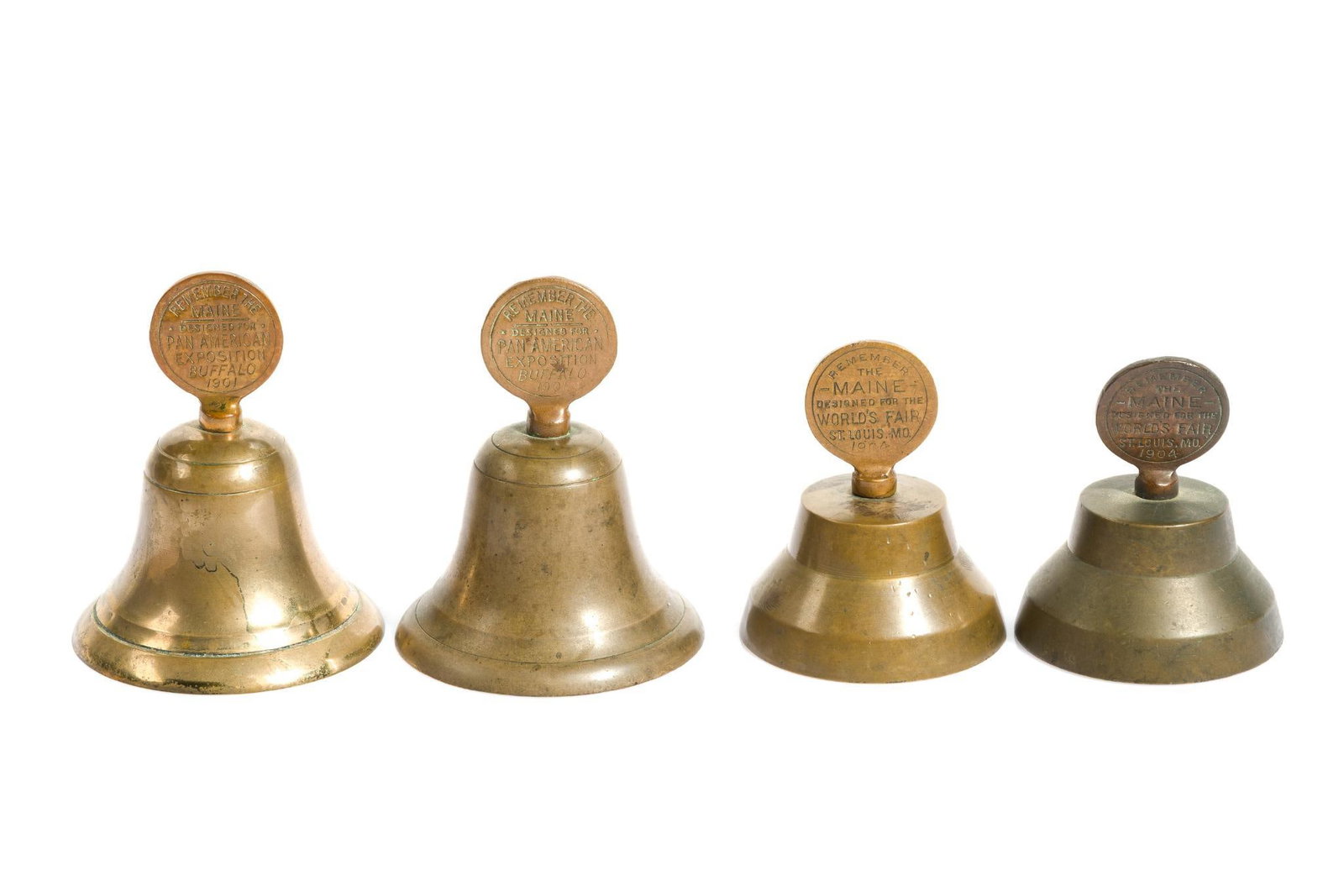 4 Brass Battleship Maine Bells (1 of 7)