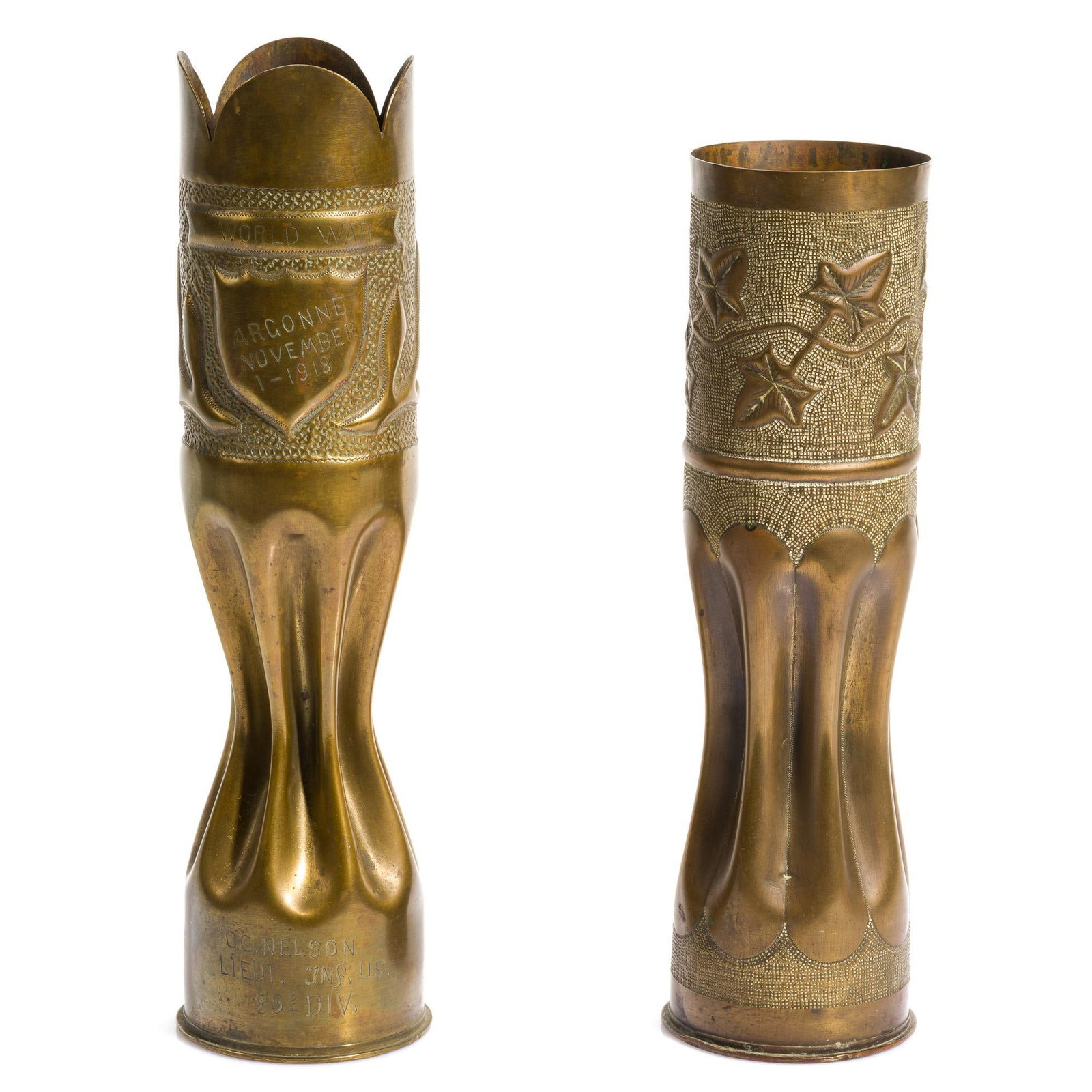 2 WWI Trench Art Shells (1 of 5)