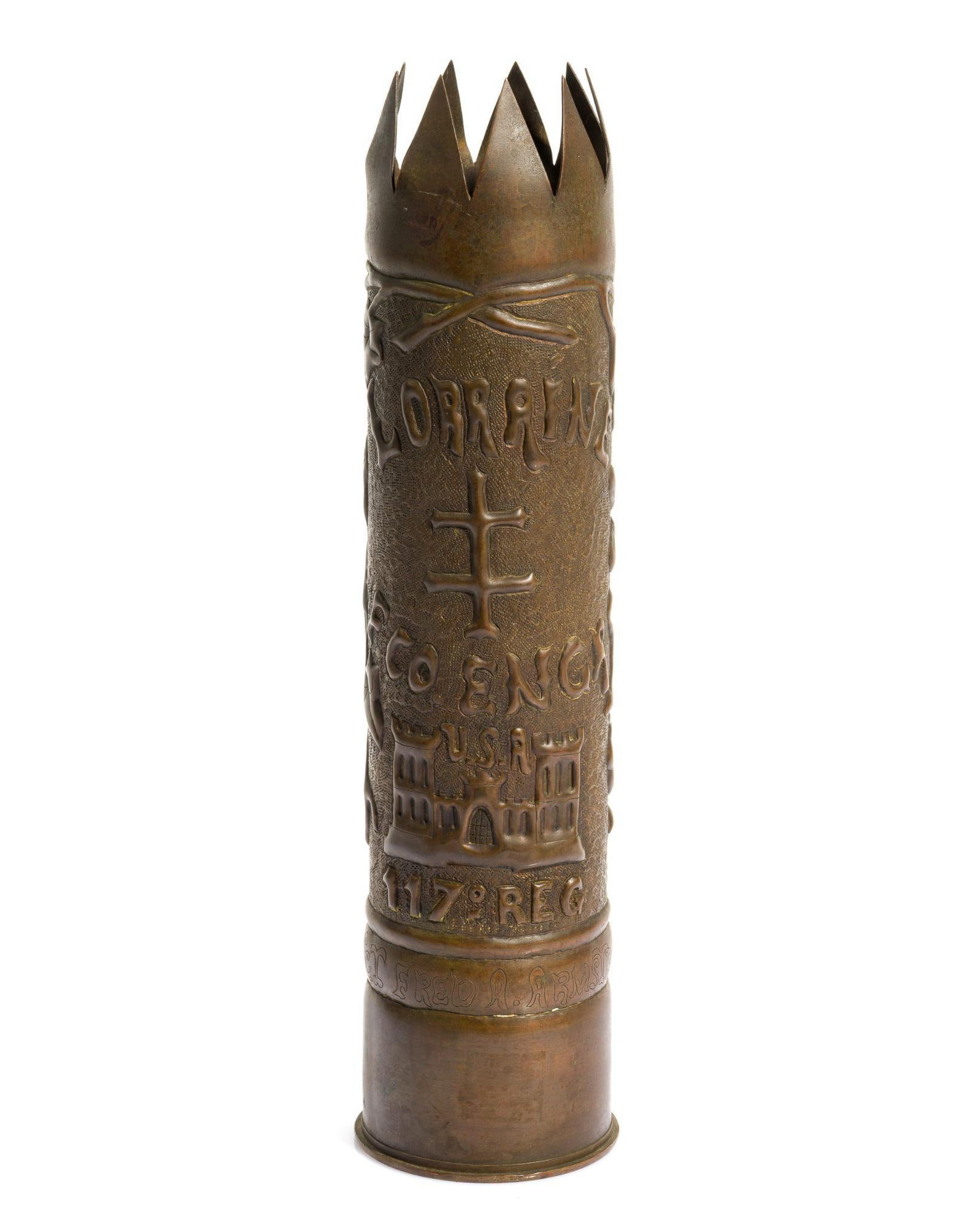 WWI Trench Art Shell Vase (1 of 5)