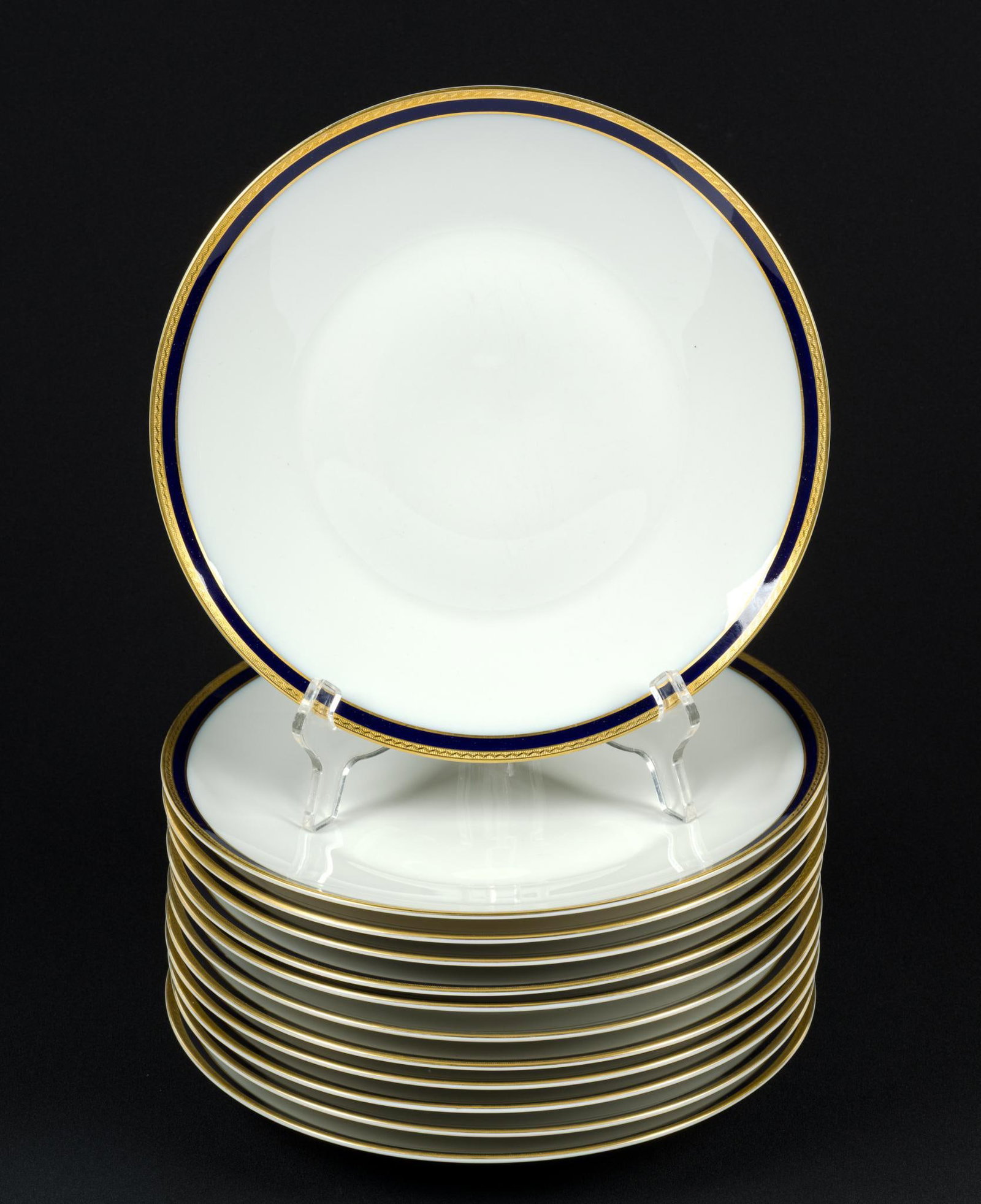 12 Rosenthal Eminence Cobalt Blue Dinner Plates (1 of 3)