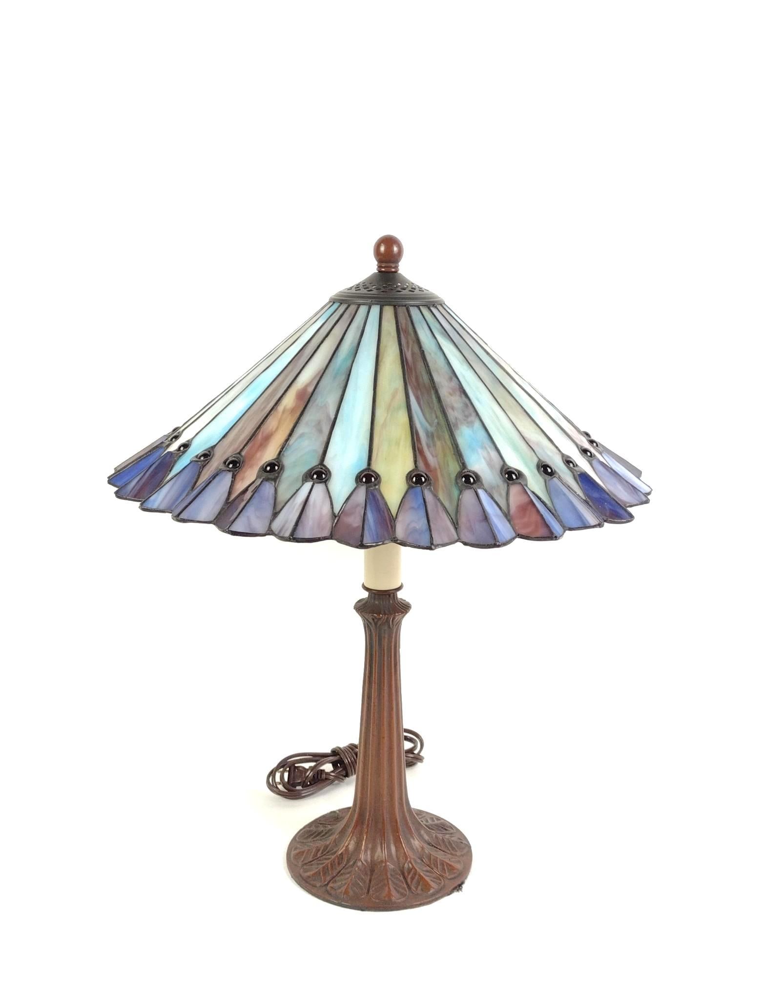 Tiffany Style Peacock Table Lamp (1 of 3)