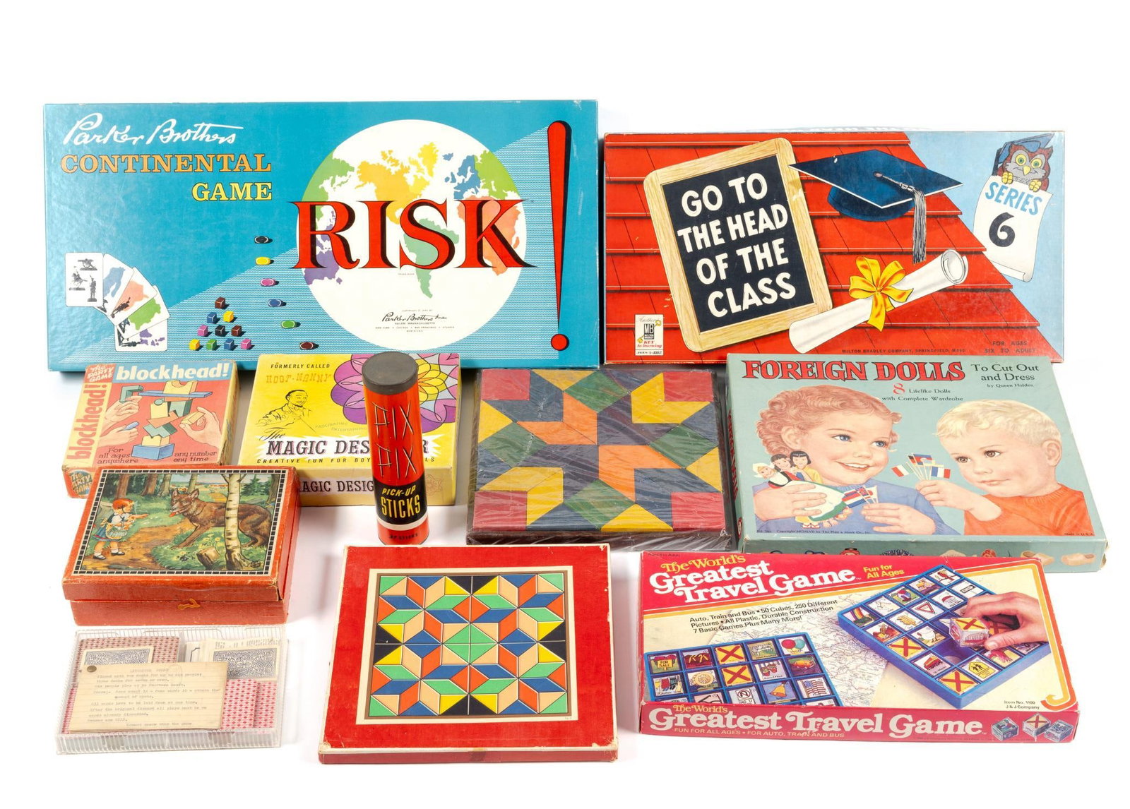 11 Vintage Board Games Incl. Blockhead (1 of 10)