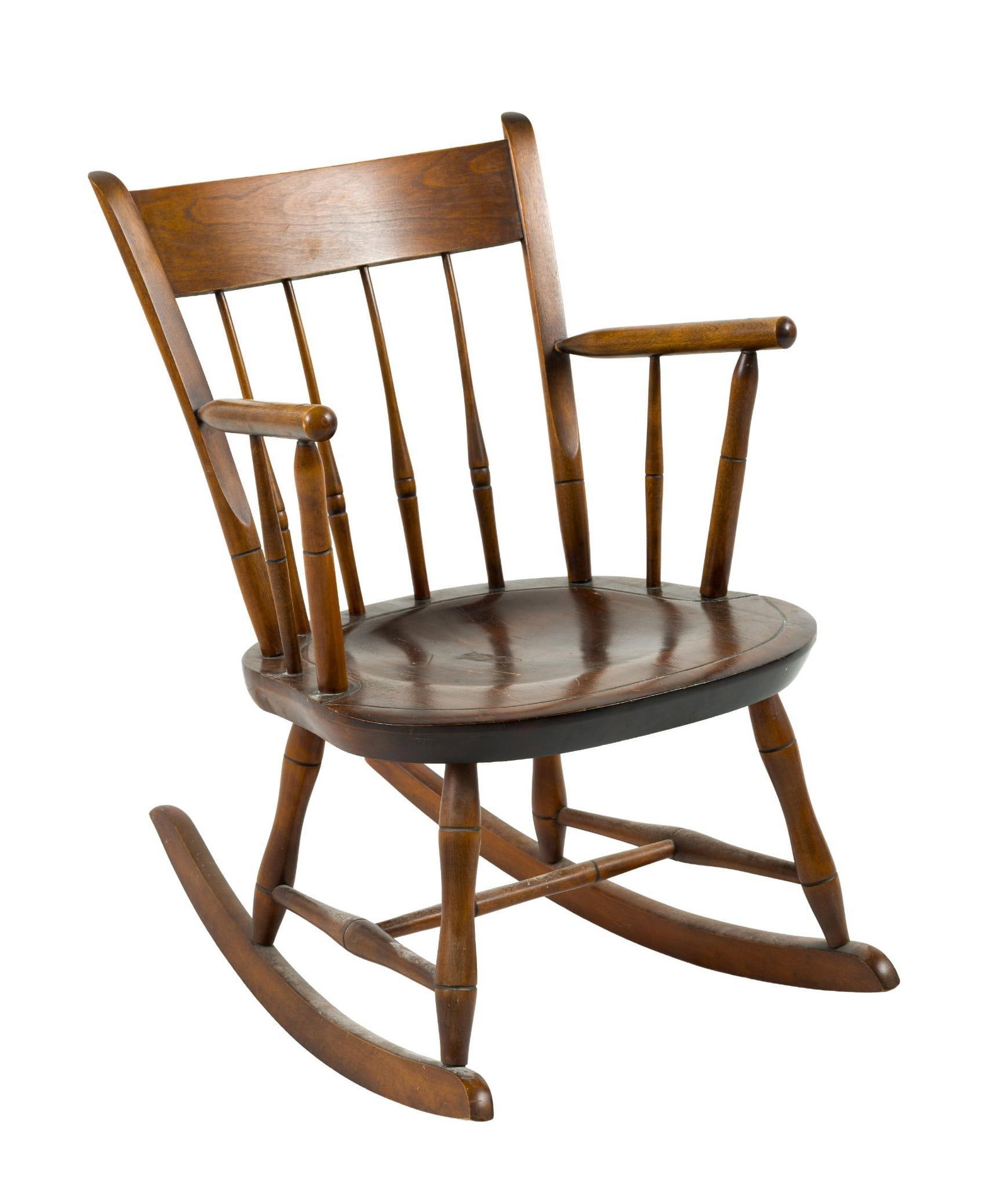 (Depression Era) Pine Hurricane Souvenir Rocking Chair (1 of 7)
