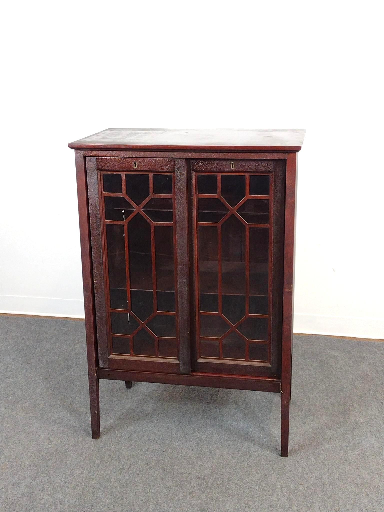Chippendale Style Sliding Door Bookcase (1 of 4)