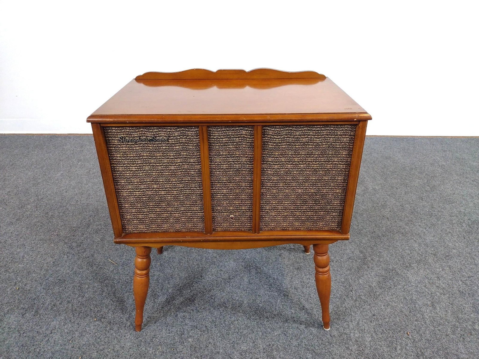 Delmonico Nivico Stereo Console Cabinet: Model 224EA. 23-1/2" wide X 14-1/2" deep X 27" high. Has some light scratches.