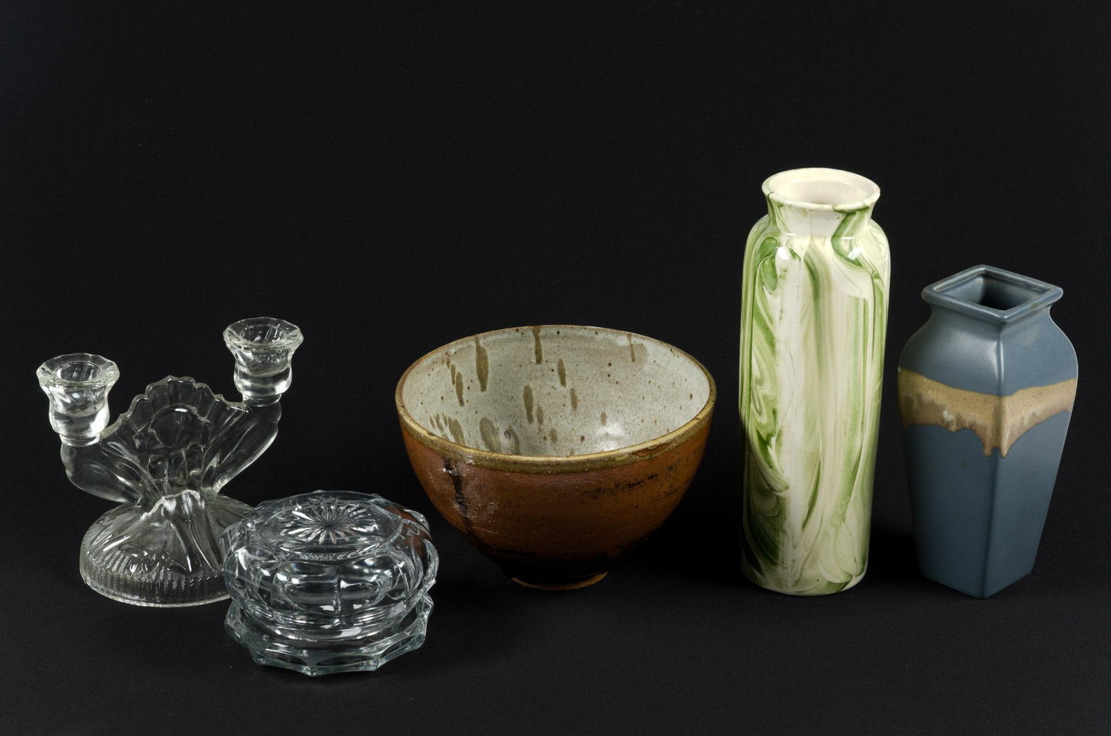 Ceramic & Glass Pieces Incl. Heisey Glass & Signed Pottery (1 of 5)