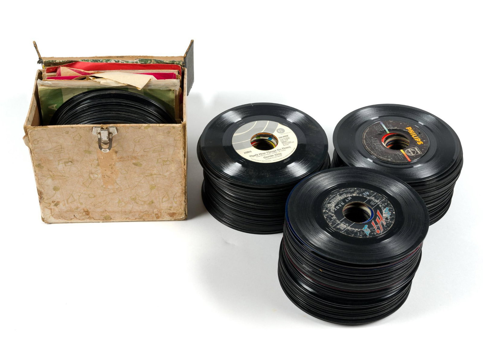 Vintage Vinyl 45's Incl. Seals & Croft: Includes case. 