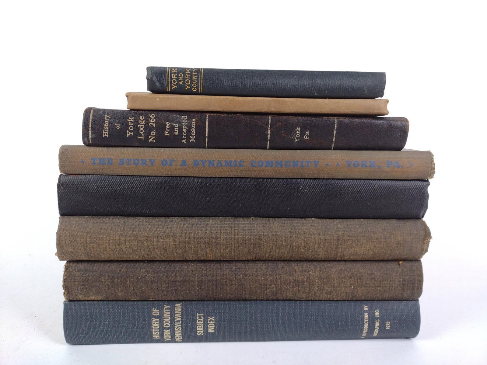 8 Antique Books on York County (1 of 9)