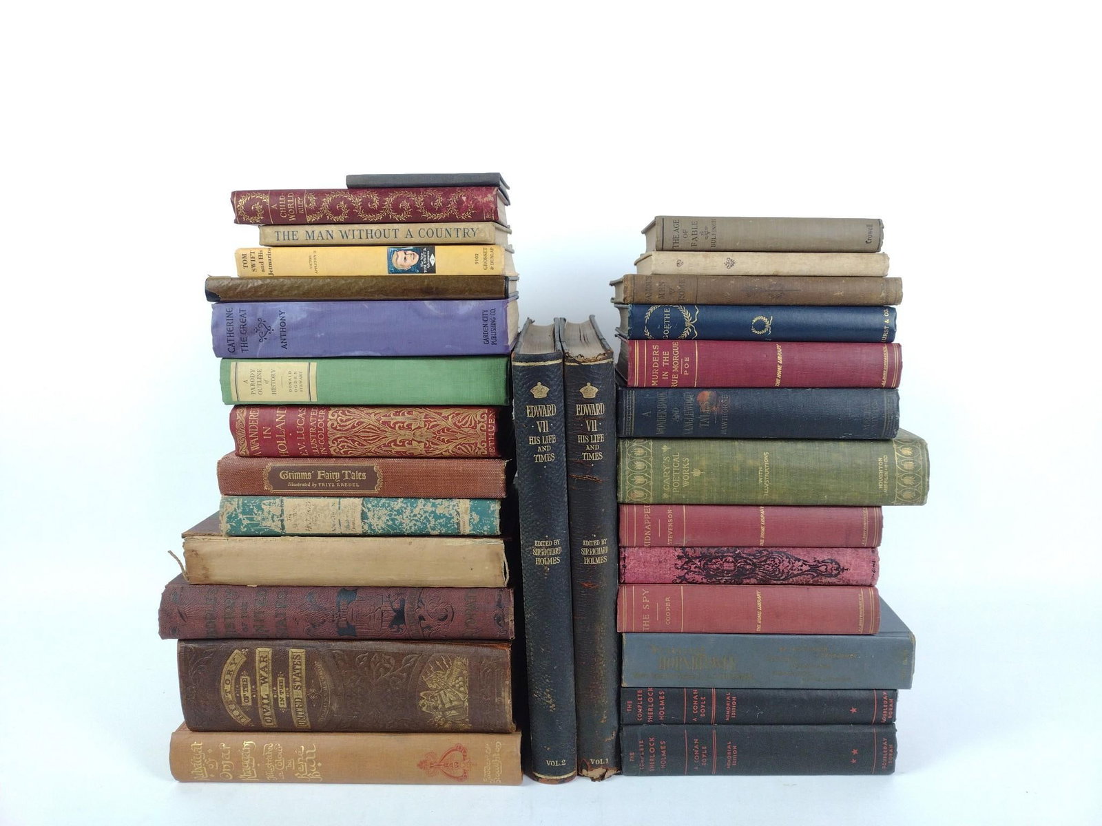 28 Antique & Vintage Books Incl. Poe & Conan Doyle (1 of 8)
