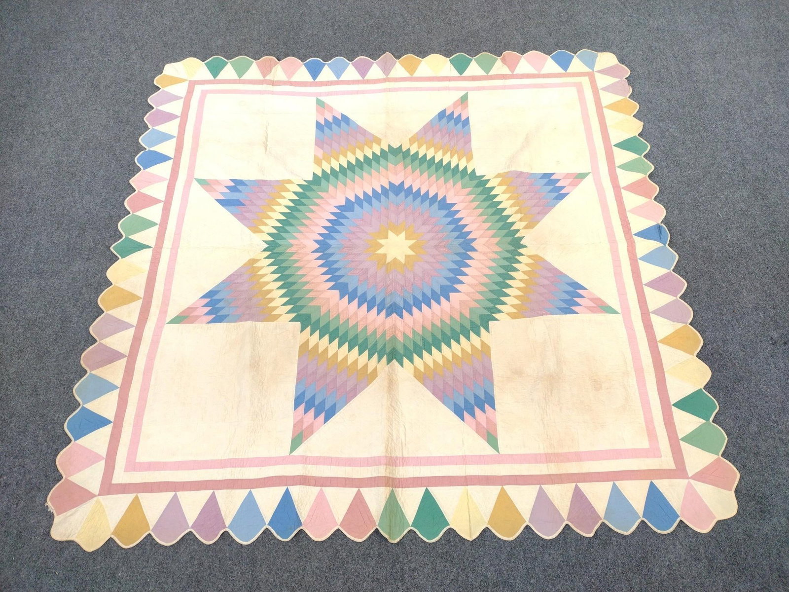 Vintage Star of Bethlehem Patchwork Quilt (1 of 6)