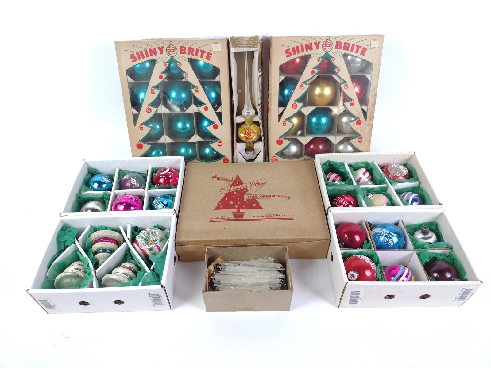 11 Boxes of Vintage Christmas Ornaments Incl. Shiny Brite (1 of 4)