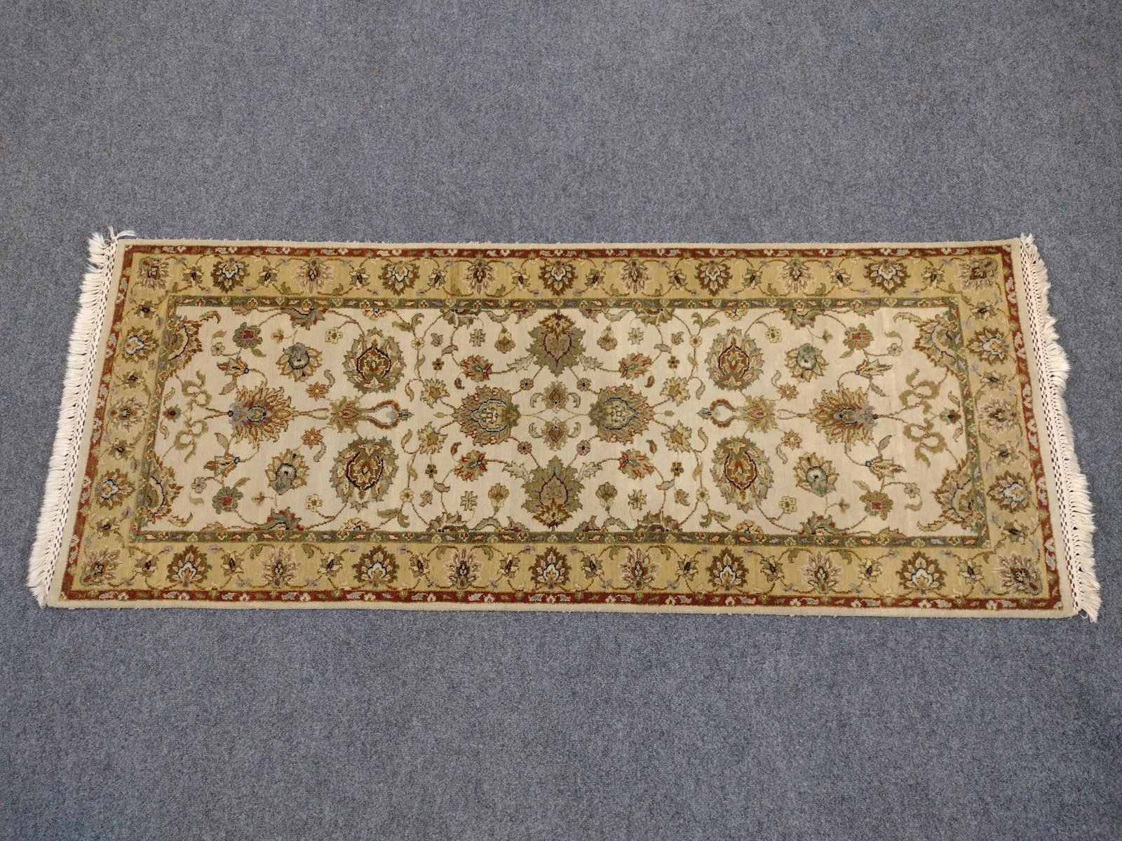 Oriental Accent Runner Rug: 6'6" long X 2'7" wide. No manufactures name found.