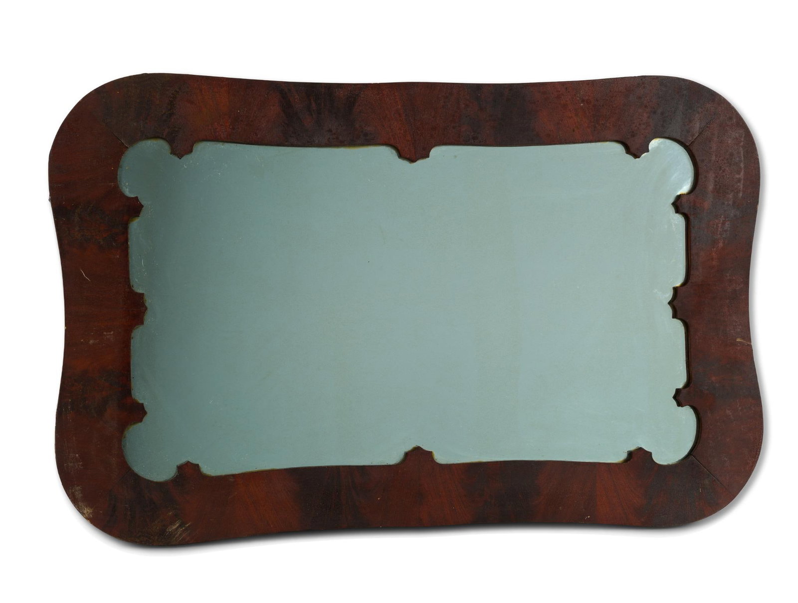 Antique Wall Mirror: 33" high x 21-1/4" wide. Some finish loss to frame. 