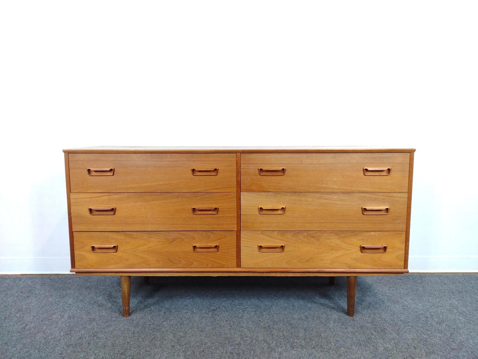 Mid-Century Modern Six-Drawer Lowboy Dresser (1 of 6)