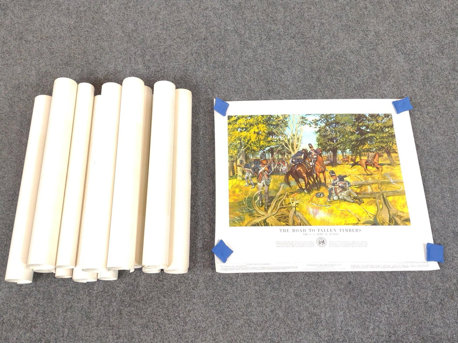 14 War Prints: Includes "Good Marksmanship And Guns"; "Those Are Regulars, By God!"; and more. 21" high X 26" wide.