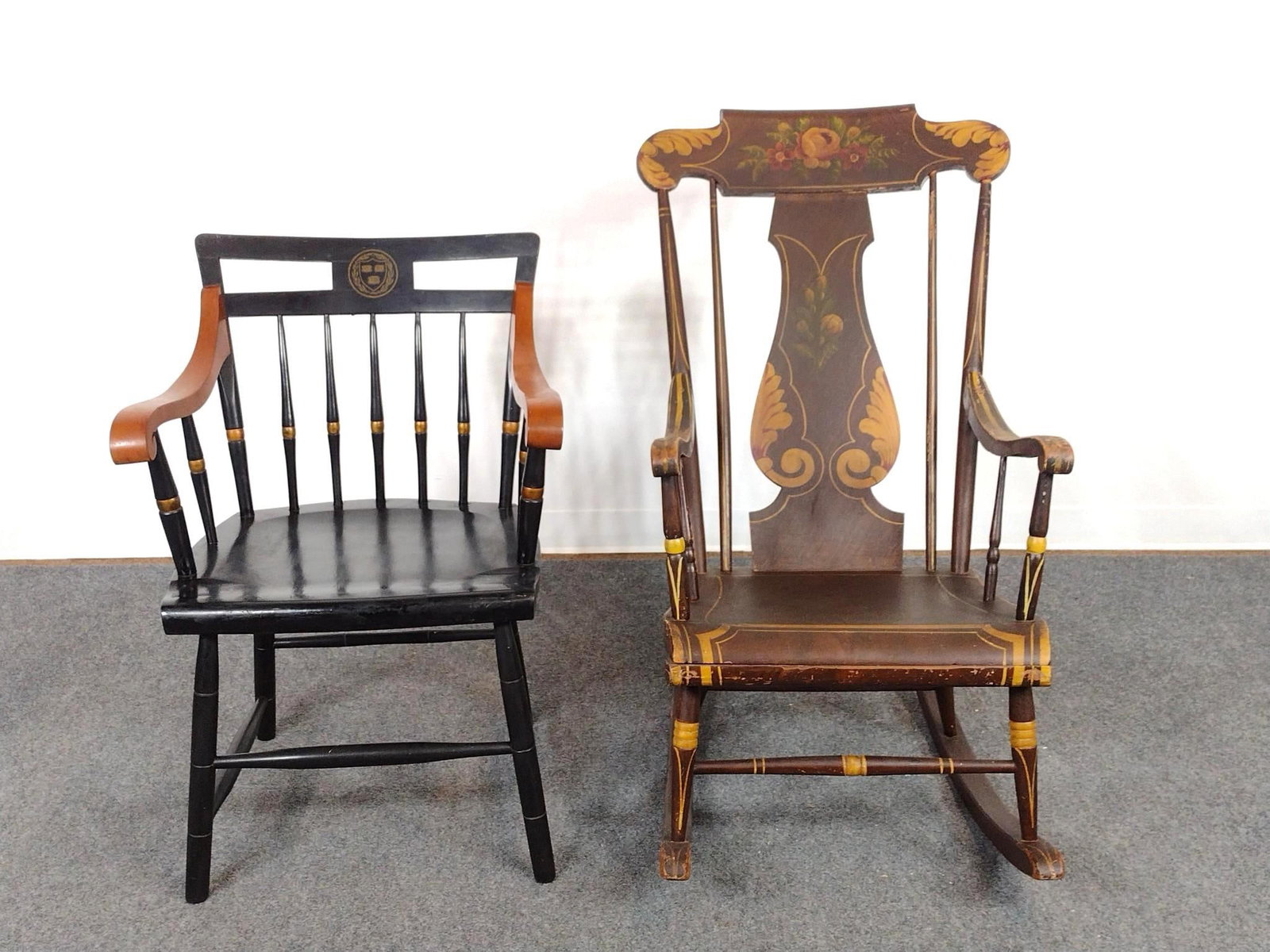 Painted Rocker and University Chair (1 of 7)