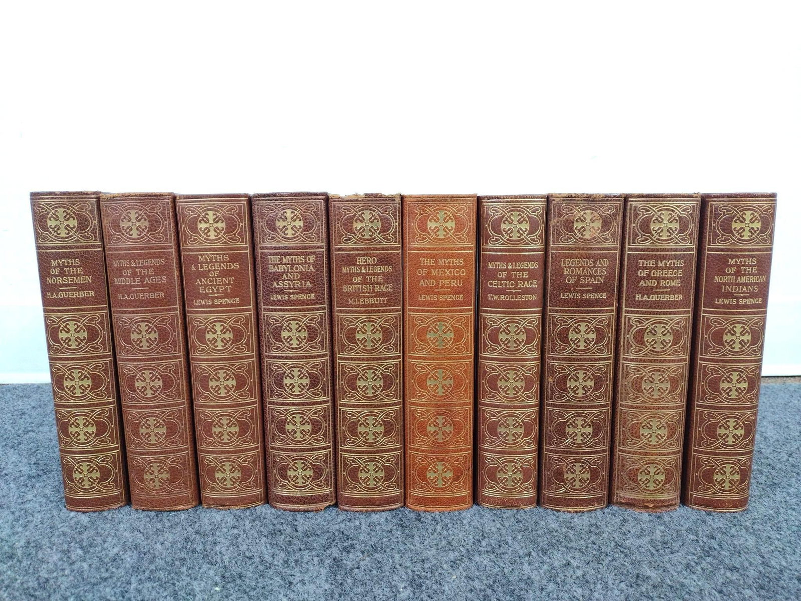 10 Volumes Of "Harraps Myths & Legends" 1926: Books measure 6" x 8-1/2" x 2". 