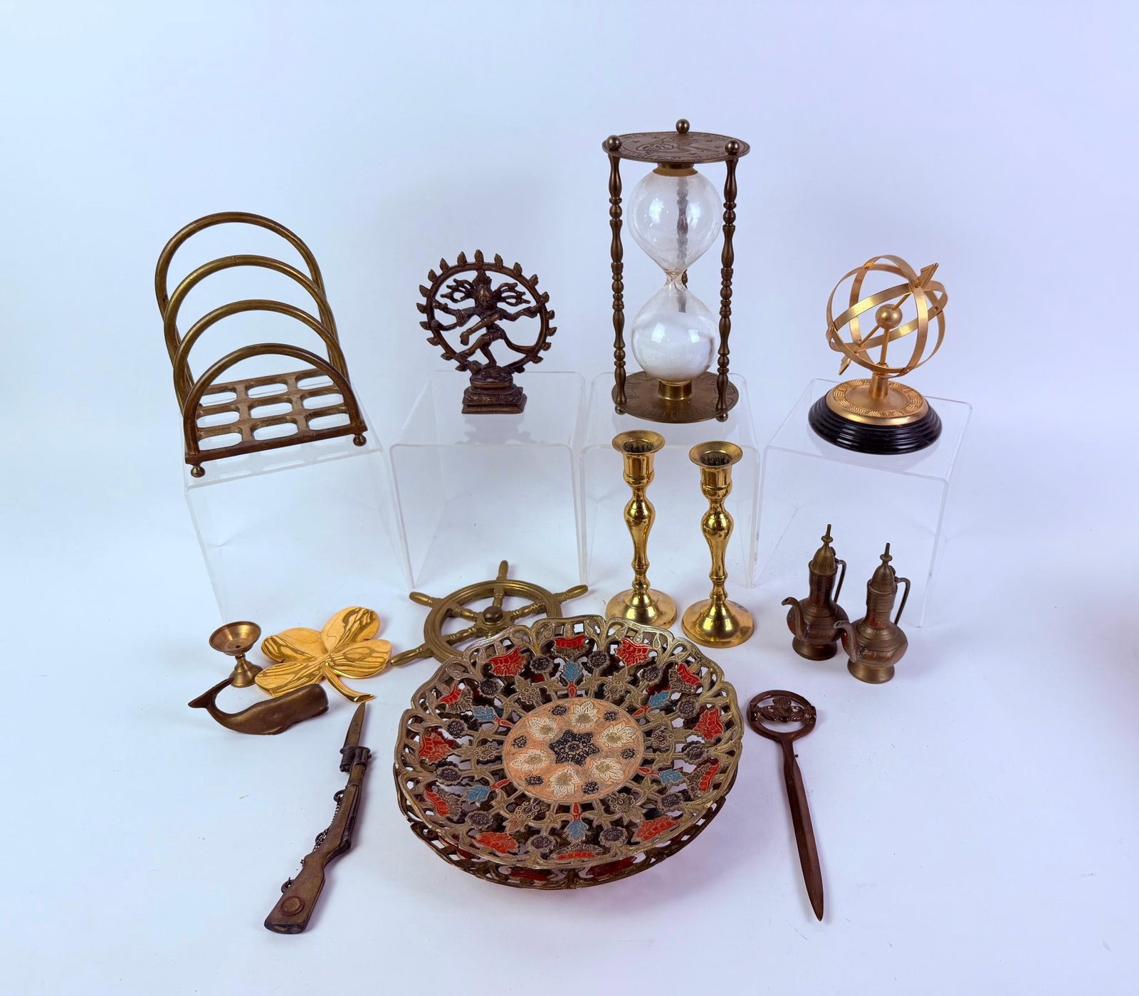 Brass Decor & Decorations Incl. Hour Glass (1 of 5)