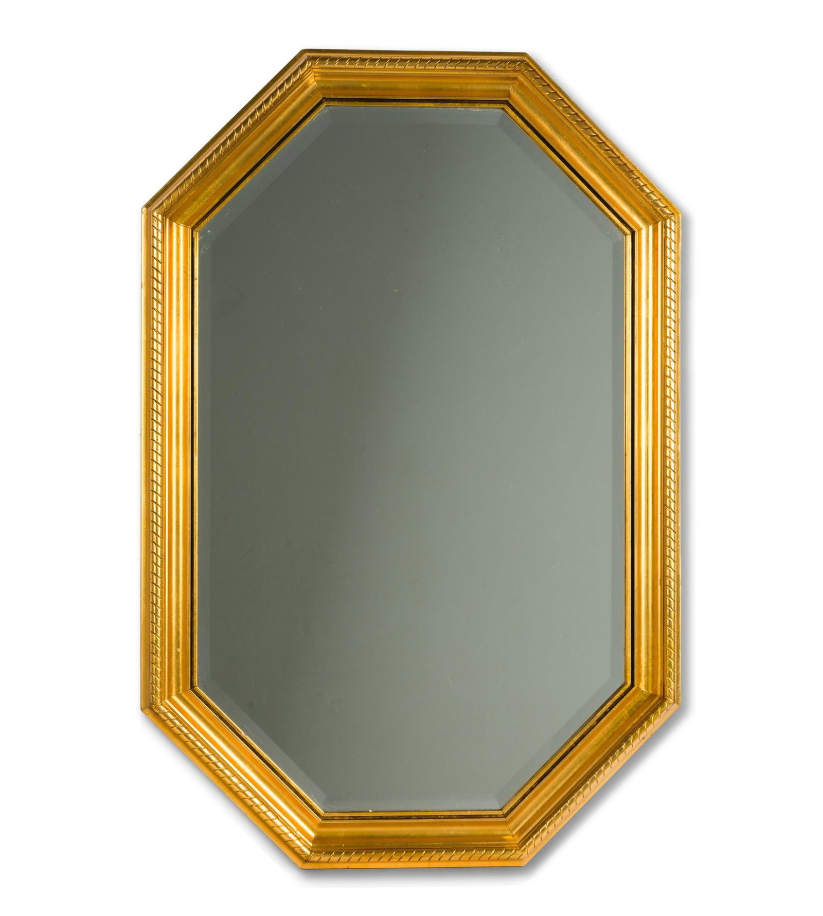 Gold Rimmed Carolina Mirror Company Wall Mirror (1 of 2)