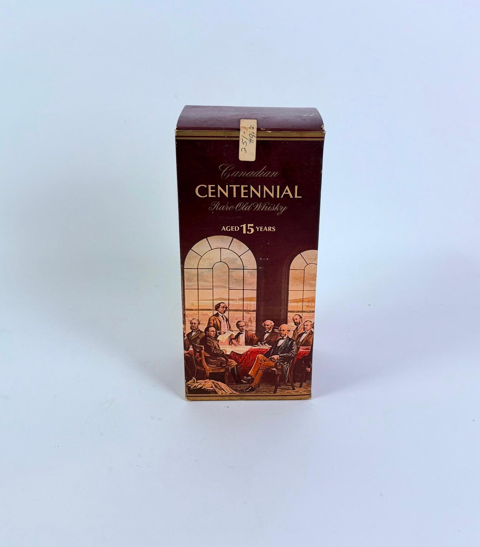 Canadian Centennial Rare Old Whiskey: In original box. 4-1/2" wide x 9-3/4" high. IMPORTANT NOTE: This lot cannot be shipped. Must be picked up at 1500 Paxton St. Harrisburg, PA 17104 with proper photo ID.