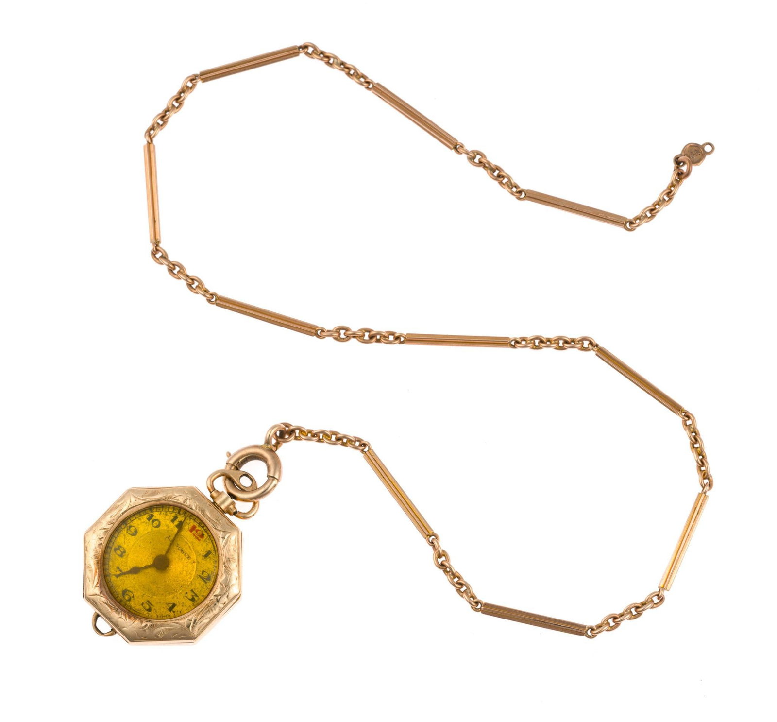 14K Gold Pocket Watch and Fob (1 of 4)