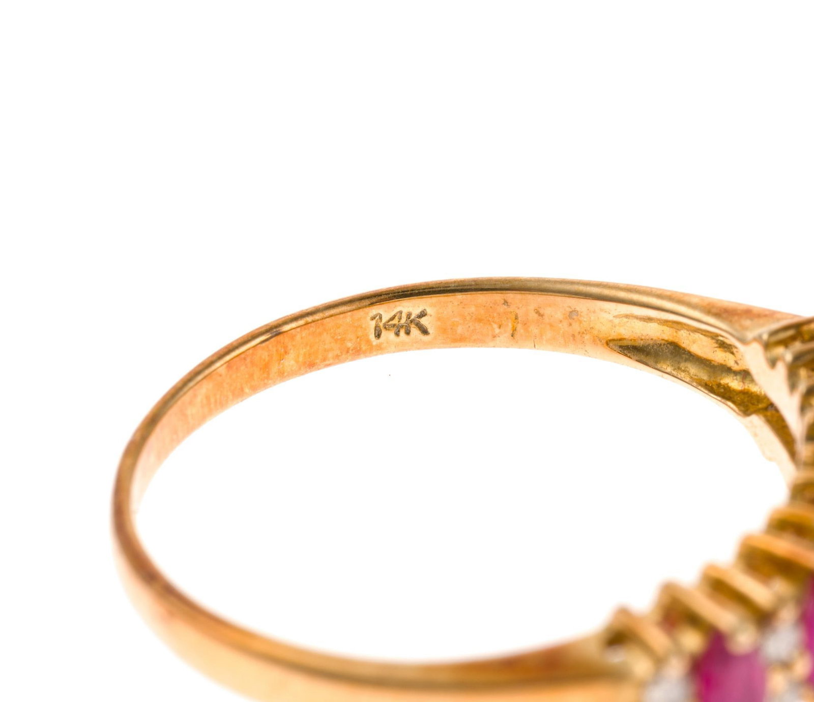 14k Gold, Ruby, and Diamond Ring - 4