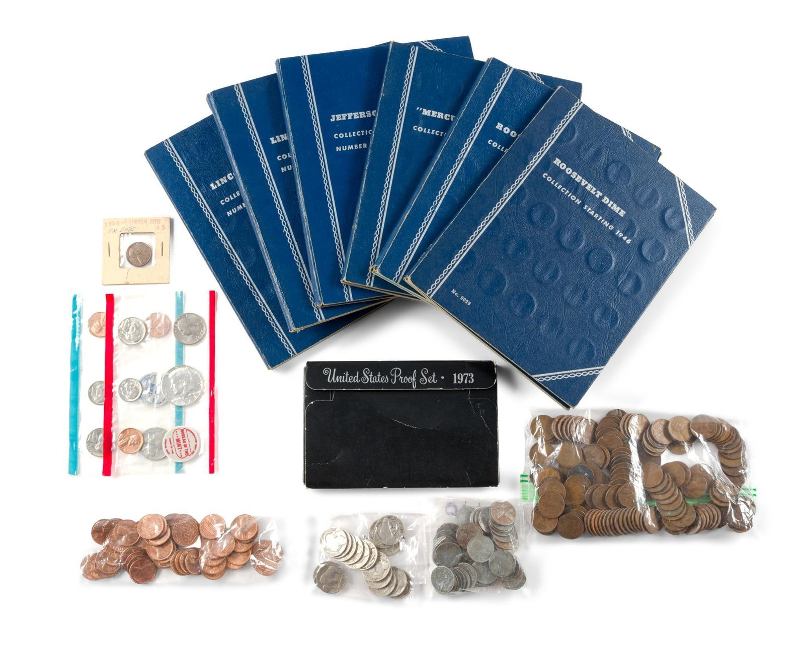 US Coins Incl. Wheat Cents and Silver (1 of 8)