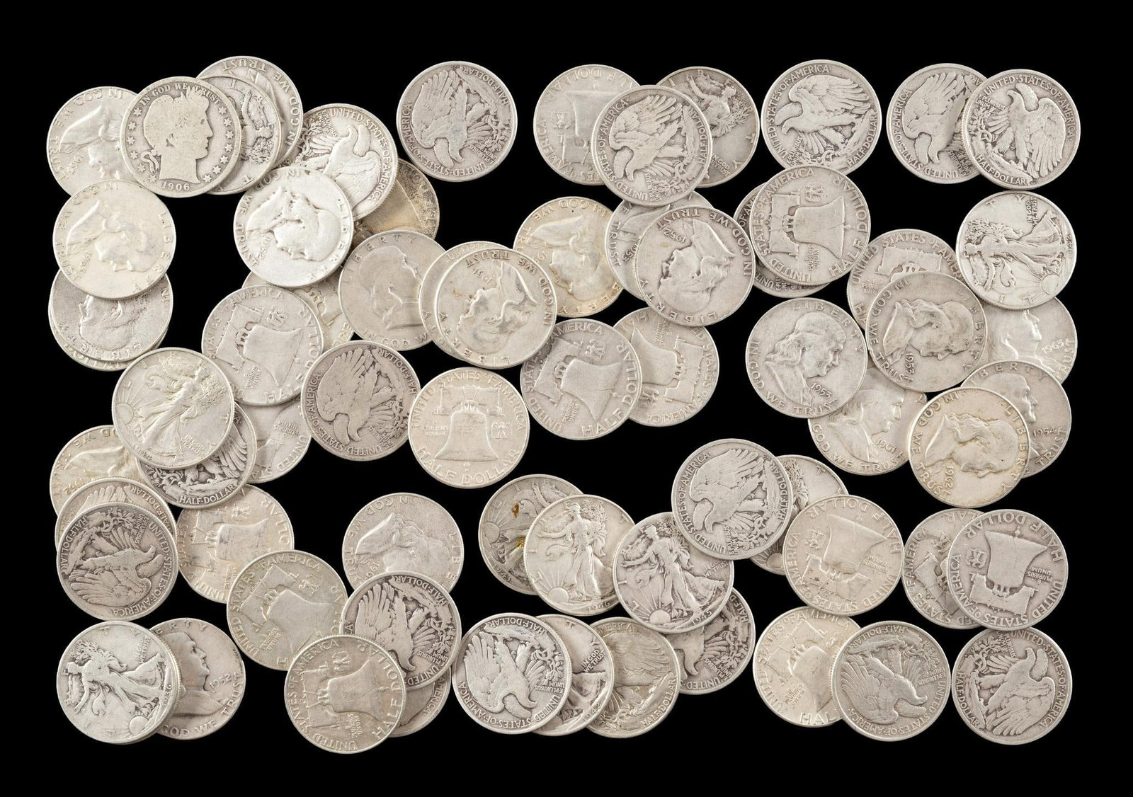 Walking Liberty And Franklin Silver Half Dollars (1 of 1)